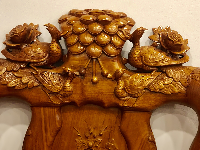 bộ bàn ghế gỗ Minh Quốc Chim Công